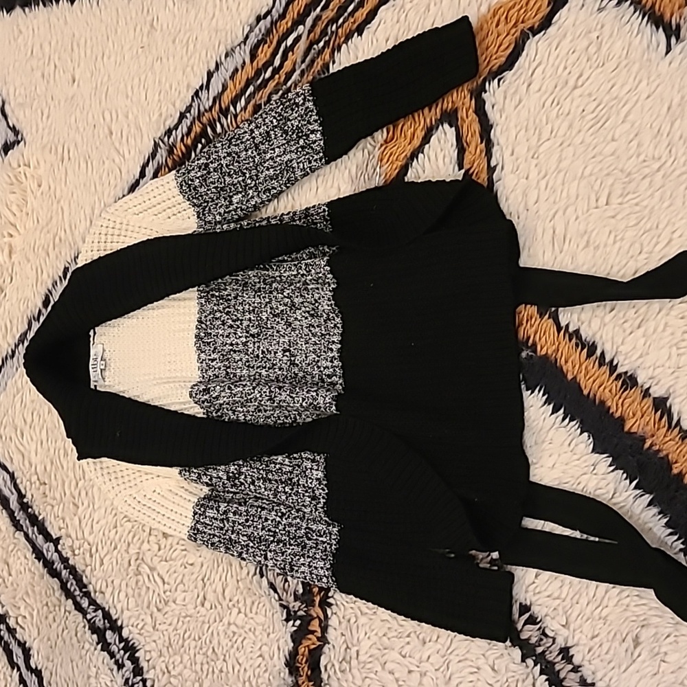 Tibi Colorblock Open Cardigan - image 1